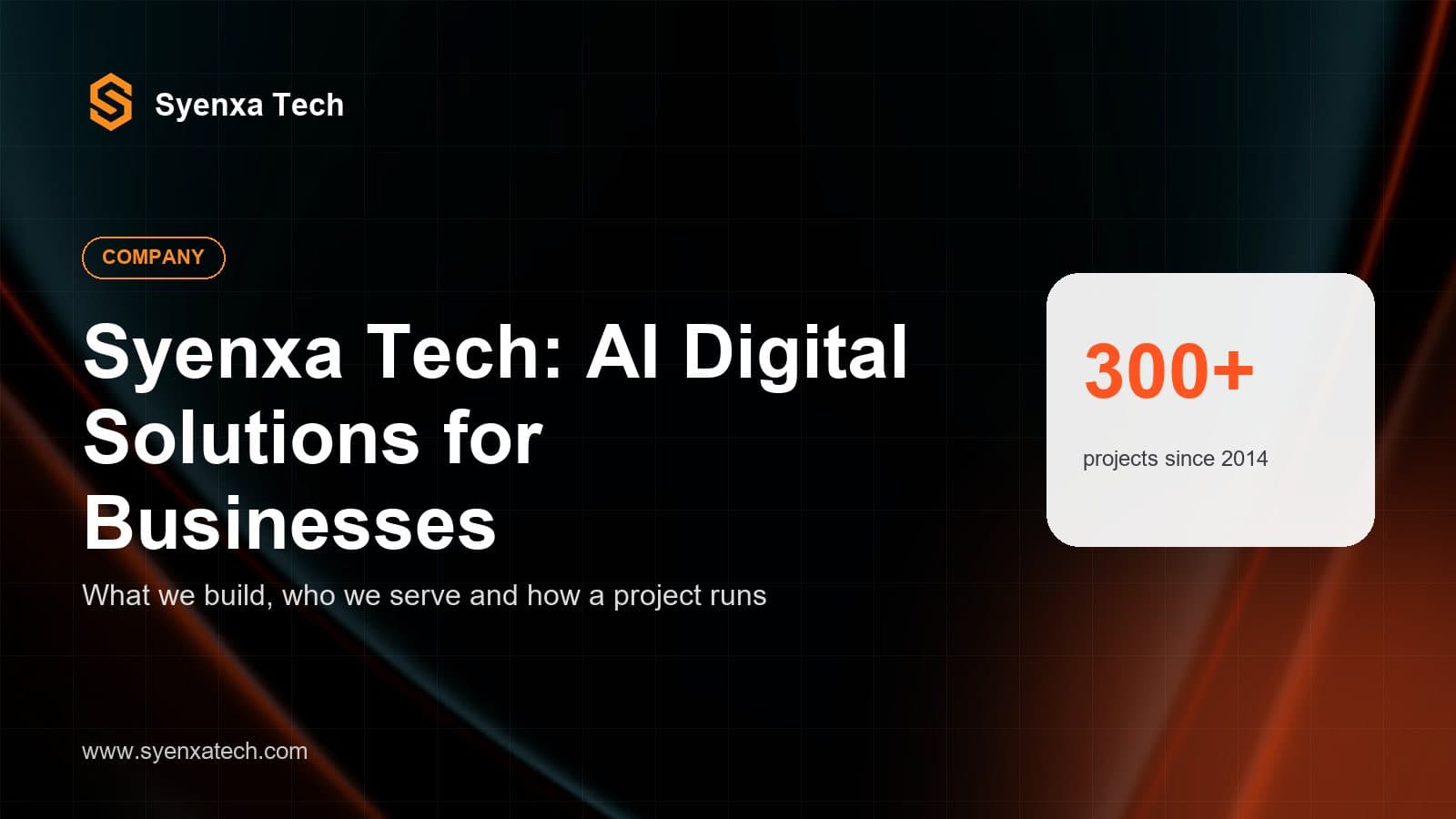 Cover: Syenxa Tech AI digital solutions for businesses